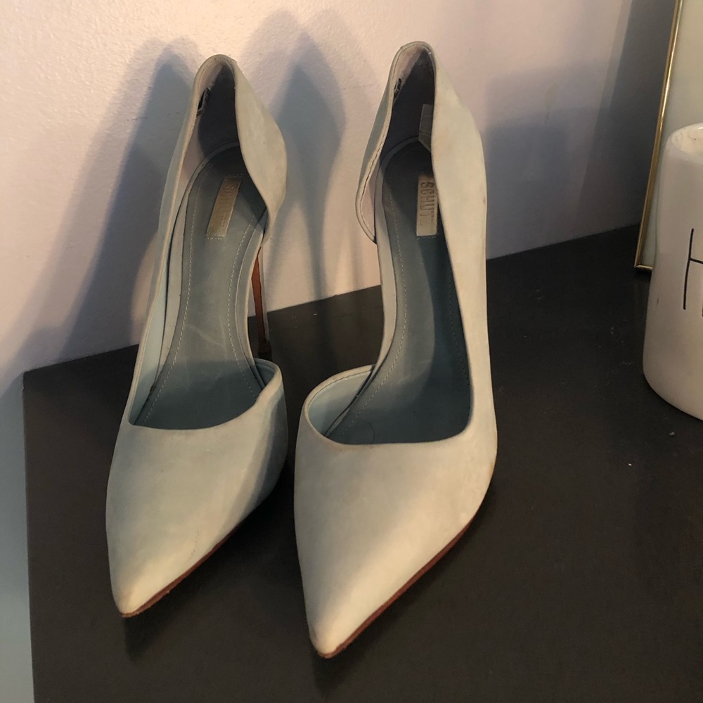 Schultz baby blue heels